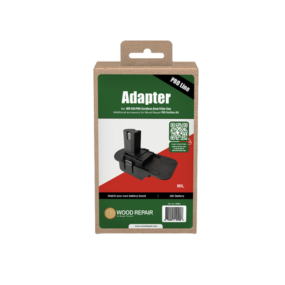Wood Repair PRO Cordless battery adapter, Milwaukee (MIL) model, 18V