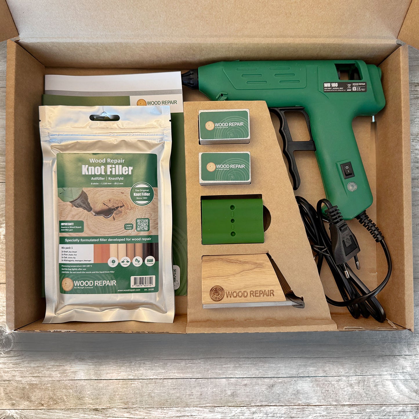 Wood Repair PLUS+ Kit retail packaging