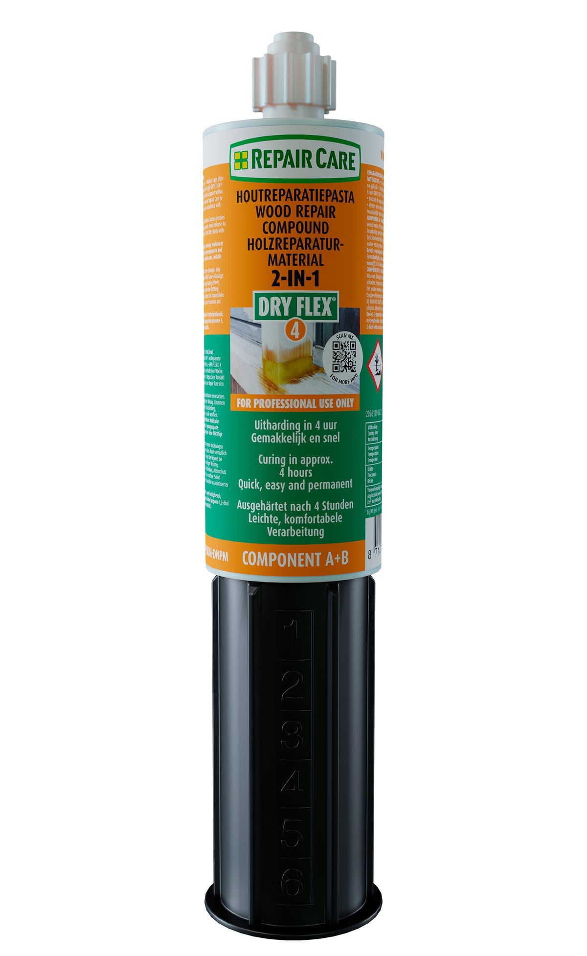 DRY FLEX 4 2-in-1 elastic wood filler, Component A+B
