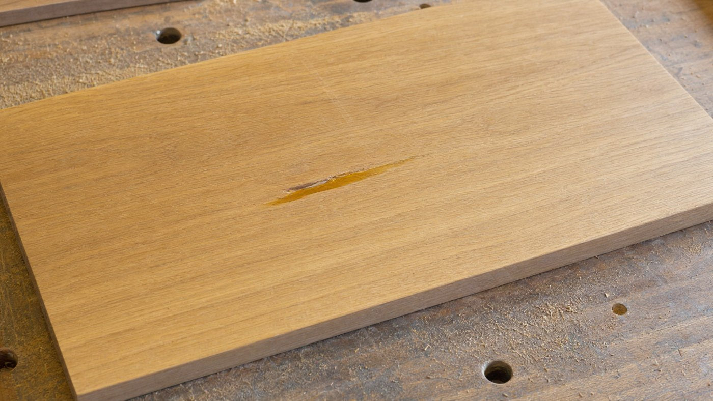 Wood Repair step 5, Finish: Oil, stain or varnish. The repair vanishes.